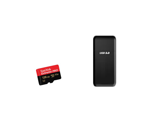 [ドローンレンタルネット]Micro SDカード（128GB） ＆ USBカードリーダー